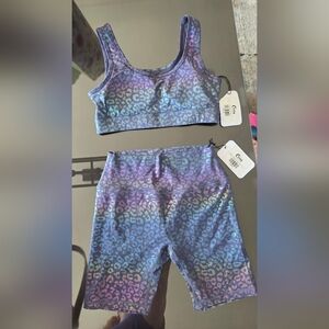 ZYIA Purple and Blue Athletic Shorts